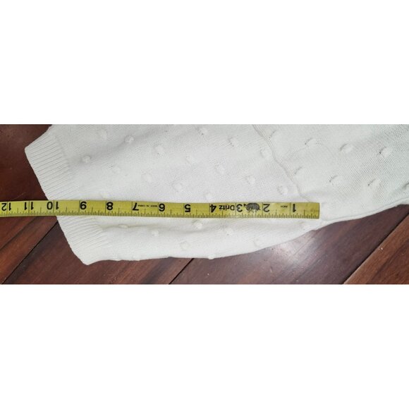 JOIE Size L CAMREN TEXTURED DOT SHORT SLEEVE PULLOVER BLOUSE PORCELAIN - Picture 9 of 10